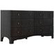 Princeton Cerused Forest Black 6 Drawer Dresser