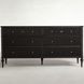 Andrea Dark Stained Oak 6 Drawer Dresser