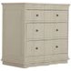 Meredith Textured Cerused White 3 Drawer Nightstand