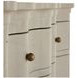 Meredith Textured Cerused White 3 Drawer Nightstand