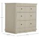 Meredith Textured Cerused White 3 Drawer Nightstand