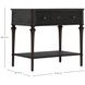 Andrea Dark Stained Oak 1 Drawer Nightstand