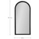 Belle Plaster Black Arched Wall Mirror
