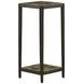 Ariana Forged Antique Bronze and Marron Imperial Marble Square Drink Table