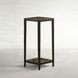Ariana Forged Antique Bronze and Marron Imperial Marble Square Drink Table
