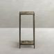 Ariana Forged Antique Bronze and Marron Imperial Marble Square Drink Table