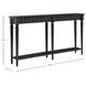 Peterson Dark Stained Oak Rectangular Long Console Table