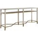 Sue Cerused White and Brushed Gold Rectangular Console Table