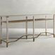 Sue Cerused White and Brushed Gold Rectangular Console Table