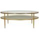 Constance White Round Glass Top Cocktail Table