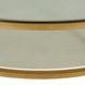 Constance White Round Glass Top Cocktail Table