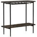 Ariana Forged Antique Bronze and Marron Imperial Rectangular Marble Top Bar Console