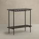 Ariana Forged Antique Bronze and Marron Imperial Rectangular Marble Top Bar Console