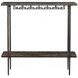 Ariana Forged Antique Bronze and Marron Imperial Rectangular Marble Top Bar Console