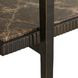 Ariana Forged Antique Bronze and Marron Imperial Rectangular Marble Top Bar Console