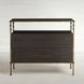 Reese Cerused Forest Black and Dark Antique Brass 2 Drawer Nightstand