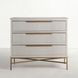Riggs Stained Gold and Distressed Antique White 3 Drawer Chest