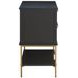 Riggs Sesame Black and Stained Gold 2 Drawer Nightstand