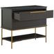 Riggs Sesame Black and Stained Gold 2 Drawer Nightstand