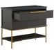 Riggs Sesame Black and Stained Gold 2 Drawer Nightstand