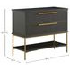 Riggs Sesame Black and Stained Gold 2 Drawer Nightstand