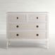 Caroline Cerused White and Brown 4 Drawer Chest