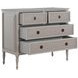Caroline Cerused White and Brown 4 Drawer Chest
