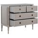Caroline Cerused White and Brown 4 Drawer Chest