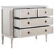 Caroline Cerused White and Brown 4 Drawer Chest