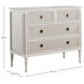 Caroline Cerused White and Brown 4 Drawer Chest