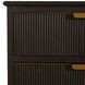 Riggs Sesame Black and Stained Brass 3 Drawer Chest