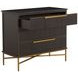Riggs Sesame Black and Stained Brass 3 Drawer Chest