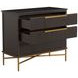 Riggs Sesame Black and Stained Brass 3 Drawer Chest