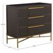 Riggs Sesame Black and Stained Brass 3 Drawer Chest
