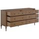 Andrea Satin Oak 6 Drawer Dresser
