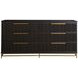 Riggs Stained Gold and Sesame Black 6 Drawer Dresser