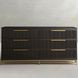 Riggs Stained Gold and Sesame Black 6 Drawer Dresser
