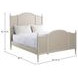 Caroline Cerused White Queen Panel Bed