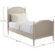 Caroline Cerused White Twin Panel Bed