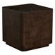 Summit Dusk and Dark Emperador Square Marble Top Side Table