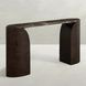 Summit Dusk and Dark Emperador Oval Marble Top Console Table
