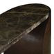 Summit Dusk and Dark Emperador Oval Marble Top Console Table