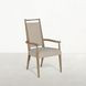 Highland Dawn and Sand Performance Fabric Upholstered Dining Arm Chair
