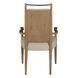Highland Dawn and Sand Performance Fabric Upholstered Dining Arm Chair
