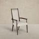 Highland Dusk and Sand Performance Fabric Upholstered Dining Arm Chair