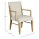 Maris Ivory Performance Fabric Upholstered Dining Arm Chair