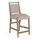 Highland Dawn and Sand Performance Fabric Upholstered Counter Height Stool