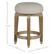 Maris Ivory Performance Fabric Upholstered Swivel Counter Height Stool