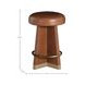 Plateau Gramado Avelino Saddle Leather Upholstered Swivel Counter Height Stool