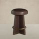 Plateau Maximus Chocolate Leather Upholstered Swivel Counter Height Stool